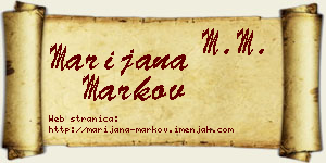 Marijana Markov vizit kartica